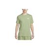 Мужская футболка с вышитым логотипом клуба Sportswear Club, круглый вырез, цвет масляно-зеленый AR4997-386