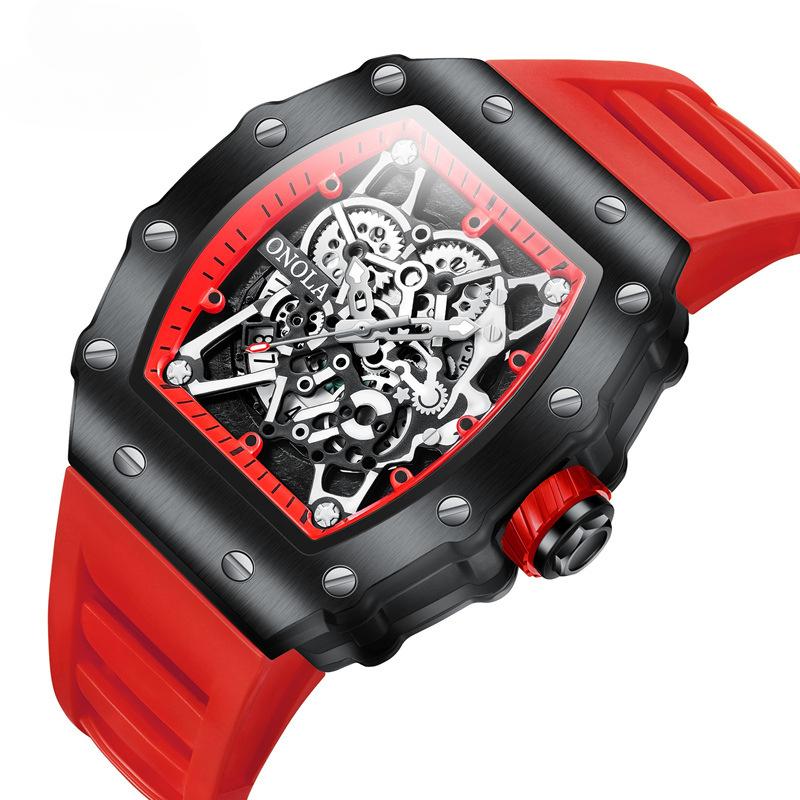 High Quality New Fashion Waterproof Quartz Men's Watch Silicone Strap