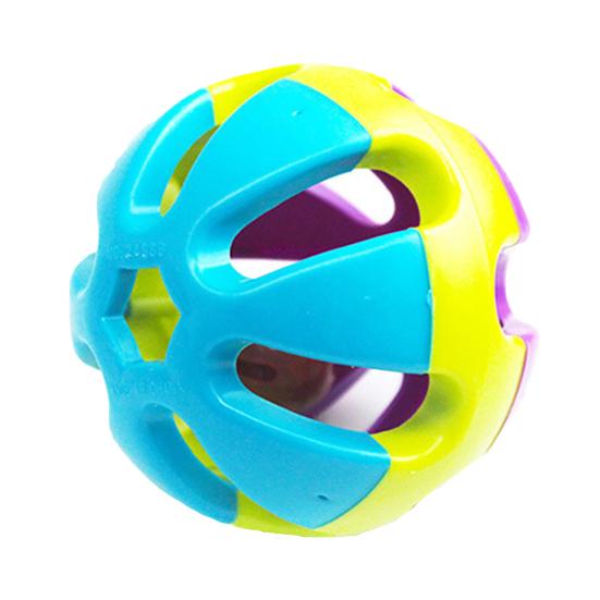 Игрушка для питомцев Мяч Форма мяча Прочный Цветной Кошки Играющая Звенящий мяч для жевания