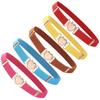 Girl Boys Zinc Zinc Alloy Heart Shape Buckle Punch-free Waistband Children Stretch Belts Waist Belt