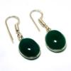 Ювелирные серьги ручной работы с зеленым ониксом 925 пробы, посеребренные, 1,32 дюйма