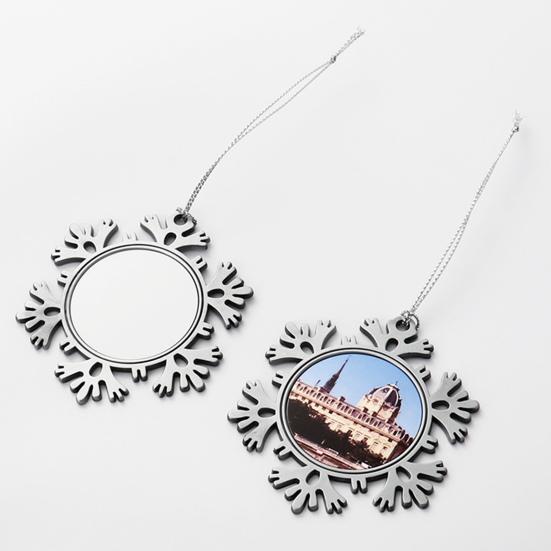 Снежинка Подвеска Рождественское украшение DIY Фото Подвесное украшение Сплав Снежинка Рождественская елка Настенное окно