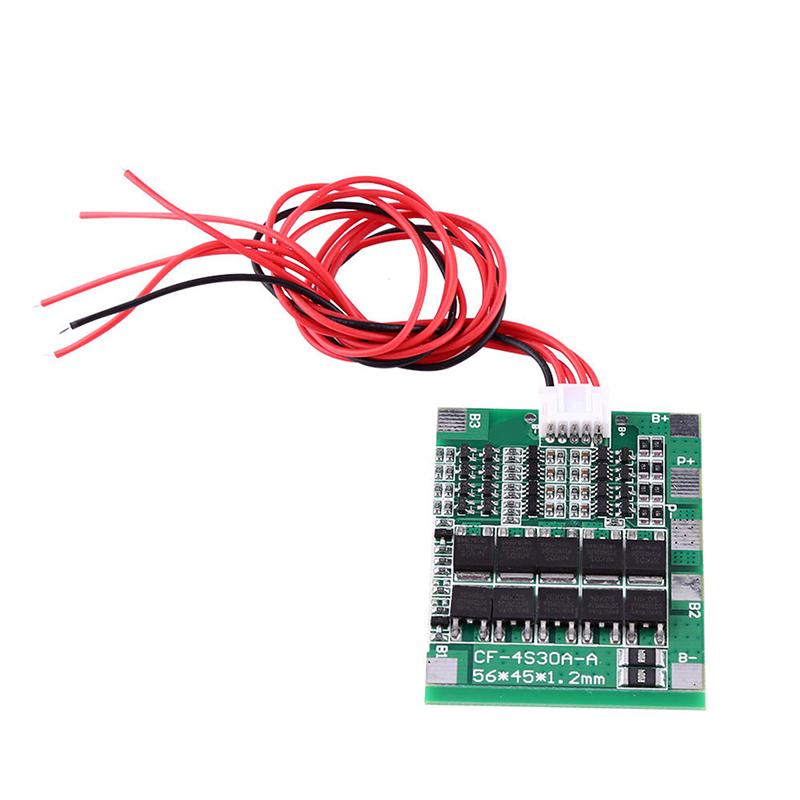 4S 14,8V 30A Bms PCB Защитная плата 18650 Баланс ячеек литий-ионной батареи