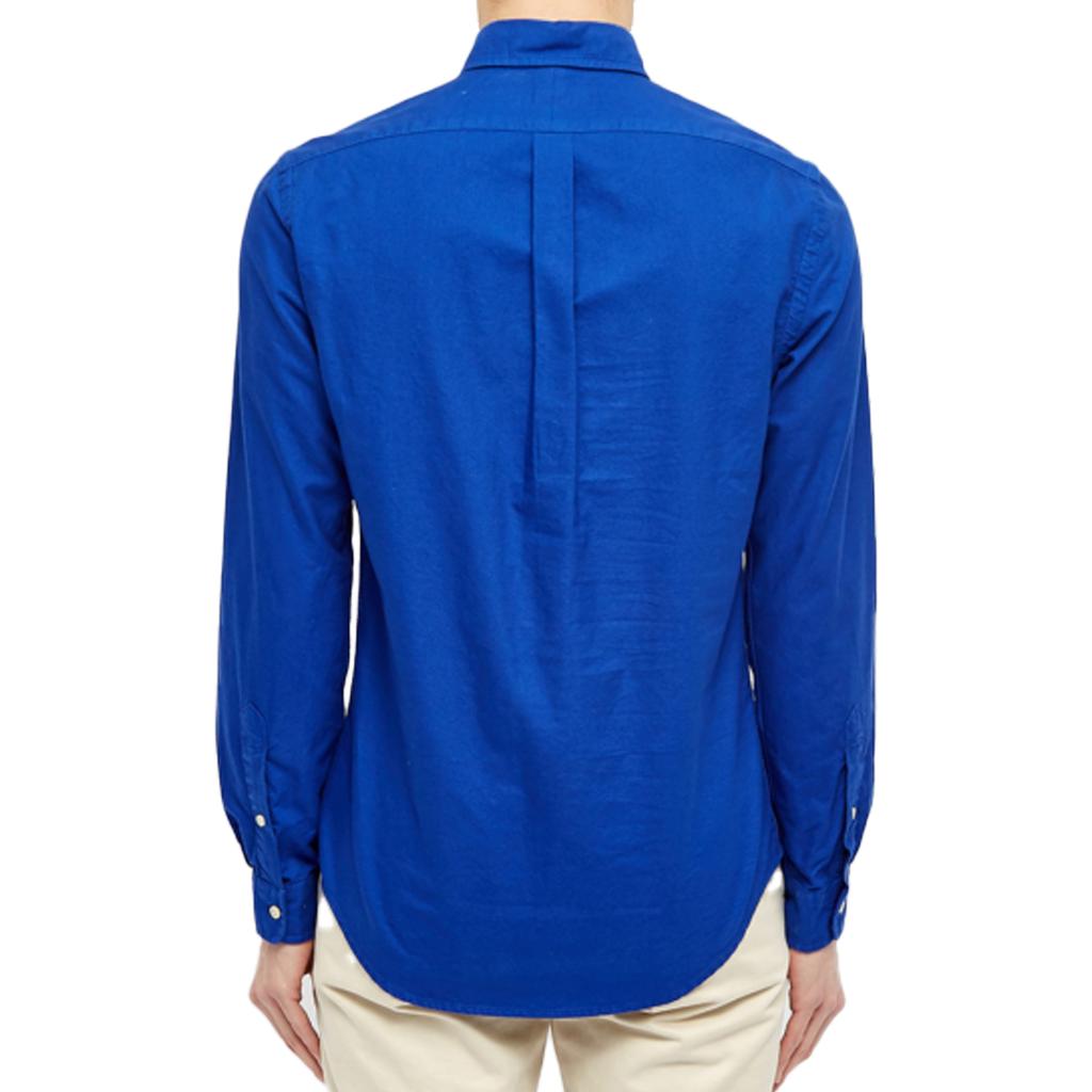 Polo Ralph Lauren Solid Color Point Collar Long Sleeve Shirt Men Shirts Blue 710776635001