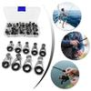 45Pcs Fishing Rod Repair Kits Fishing Eyes Rings Rafts Line Fishing Rod Side Line Guide Rings Fishing Accessories