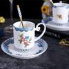 Винтажная керамическая кофейная чашка и блюдце Цветочные чайные чашки Кружка для послеобеденного чая Стакан для воды Чашки для завтрака Молочная кружка Кружка для сока Посуда