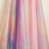 Shiny Gradient Organza Fabric Transparent Voile Flash Gauze Fabric Colorful Tulle Mesh Cloth Wedding Dress Sewing Supplies