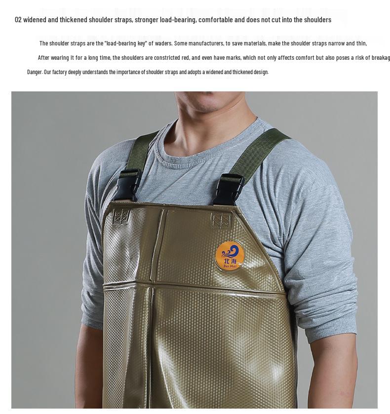 Рыболовный вейдер-комбинезон: Водонепроницаемые забродные штаны для поиска на пляже и рыбалки