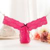 Женские бесшовные стринги с кружевом-бантиком: Соблазнительные трусики с низкой посадкой