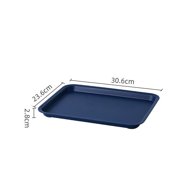 Nordic Plastic Tea Fruit Dessert Serving Tray Rectangular Kitchen Food Cake Plate Dinnerware Table Dining Organizer