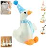 High-Quality Cute Cartoon Design Goose Keychain Soft Fluffy White Goose Keychain 20cm Animal Bag Charm For Friend Gift