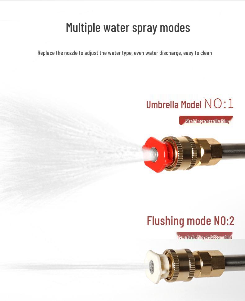 Беспроводной электрический пистолет для мойки автомобилей высокого давления с аккумуляторной батареей
