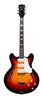 Electric Guitar with 3 Single PU Bobcat S66 Sunburst Semi-hollow