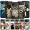 Забавный мультяшный корейский пара кошек Чехол для Samsung Galaxy Z Flip3 Flip4 Flip5 Чехол-оболочка для Z Flip 3 4 5 6 7 Жесткая складная крышка