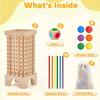 Wooden Montessori Puzzle Board Game With 42 Colorful Sticks For Kids Educational Play