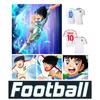 Captain Tsubasa Atom Hutton Cosplay Football Soccer T-Shirt Jersey Japan Cartoon Animation Print Quick Dry Vintage Short Sleeve Uniform Sport