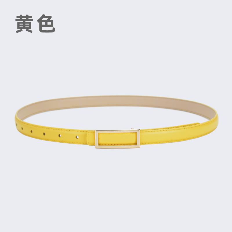 Четыре сезона в наличии новый тонкий пояс для женской юбки кожаный маленький пояс простой подходящий декоративный пояс для студента женский