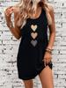 Women's Summer Round-Neck Dress with Butterfly Sun and Moon Print—Casual Fashionable and Trendy Street Style Dress