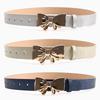 Женский ремень из искусственной кожи с металлической пряжкой в виде банта для повседневного и офисного стиля