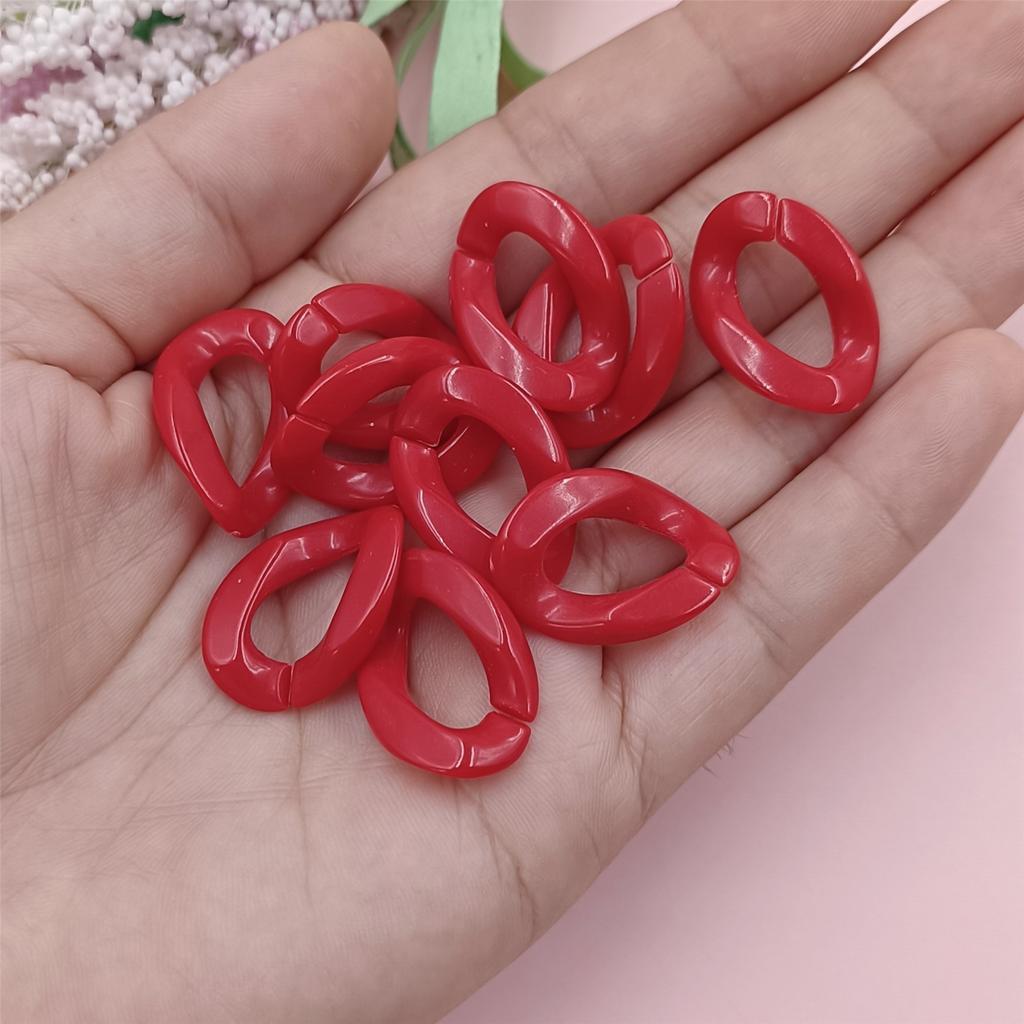 50Pcs 17*24mm Jewelry Making Loose Beads DIY Findings Twist Chain Wholesale Necklace Bracelet Pendant Keychain