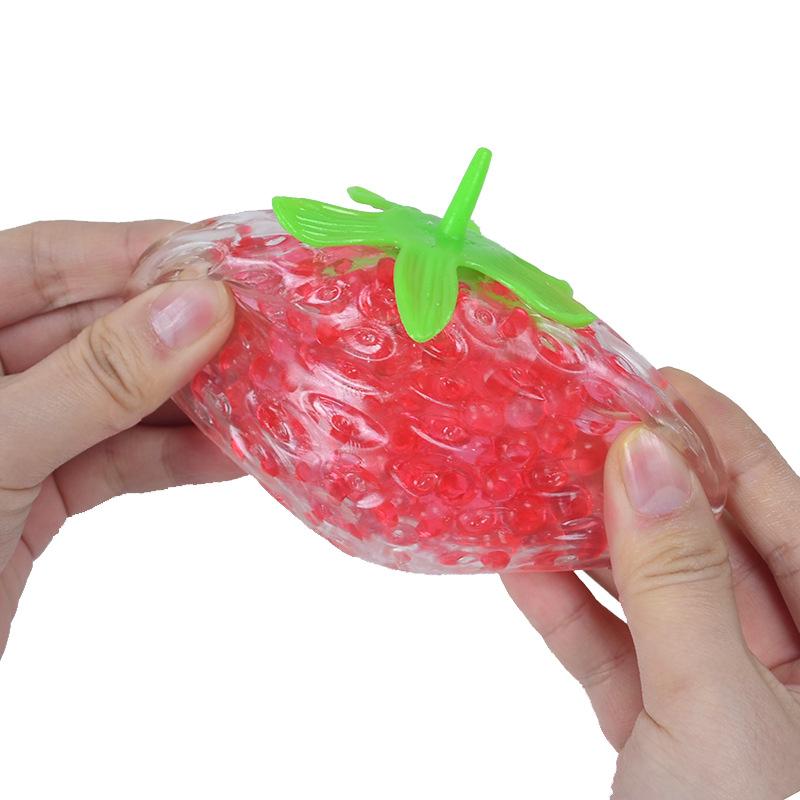 Strawberry Squishy Stress Balls for Kids Adults Stress Ball Sensory Toy Dough Ball Fidget Toys Squeeze Ball for Anxiety Relief