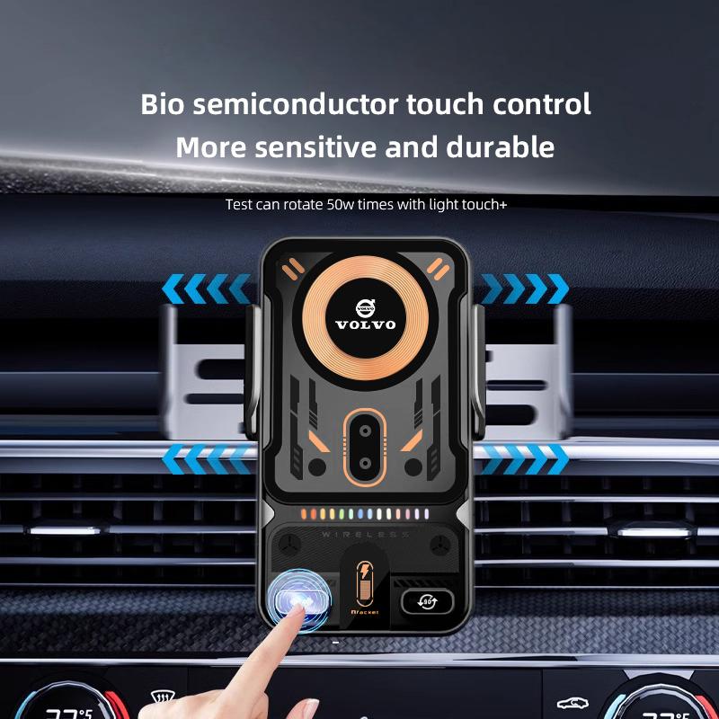 Car Phone Holder Wireless Charger Fixed Phone Holder Accessories For Volvo Xc60 Xc90 V40 V60 S60 V50 V90 S80 C40 XC40 V70 XC70