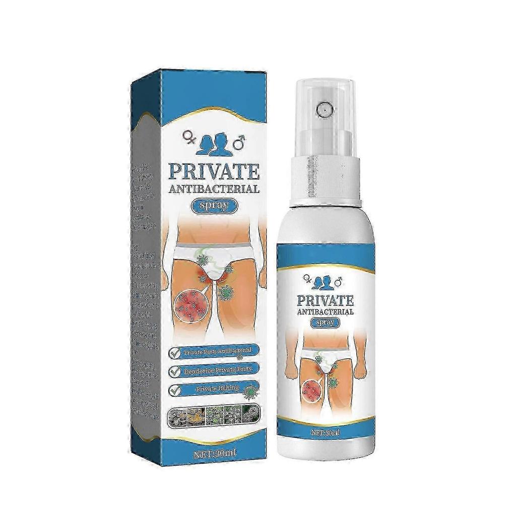 Men's Private Antibacterial Spray, 2pcs Private Parts Anti-itch Spray Deodorant Itching Refreshing And Gentle Private Parts Cleaning 30ml -BB