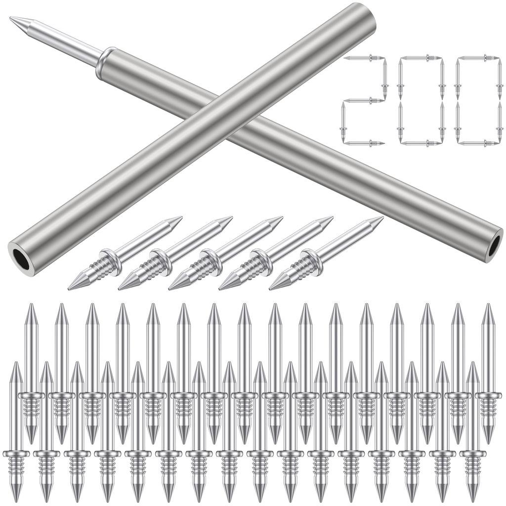 Double-Head Skirting Thread Seamless Nail Metal Skirting Line Without Marks Nail Rust-Proof No Trace Skirting Thread Screws Set