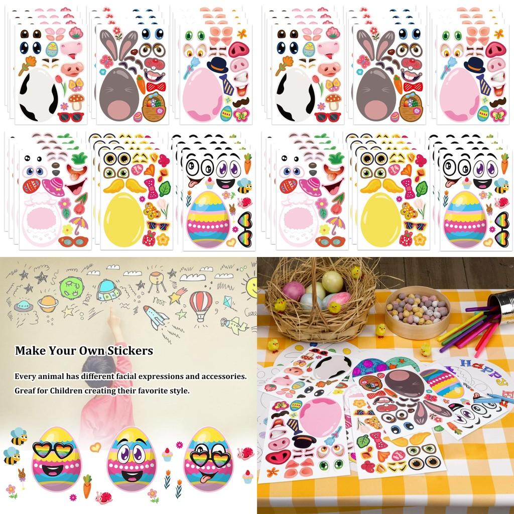 Восхитительные детские пасхальные наклейки Xh108 Интерактивная головоломка Веселое рукоделие