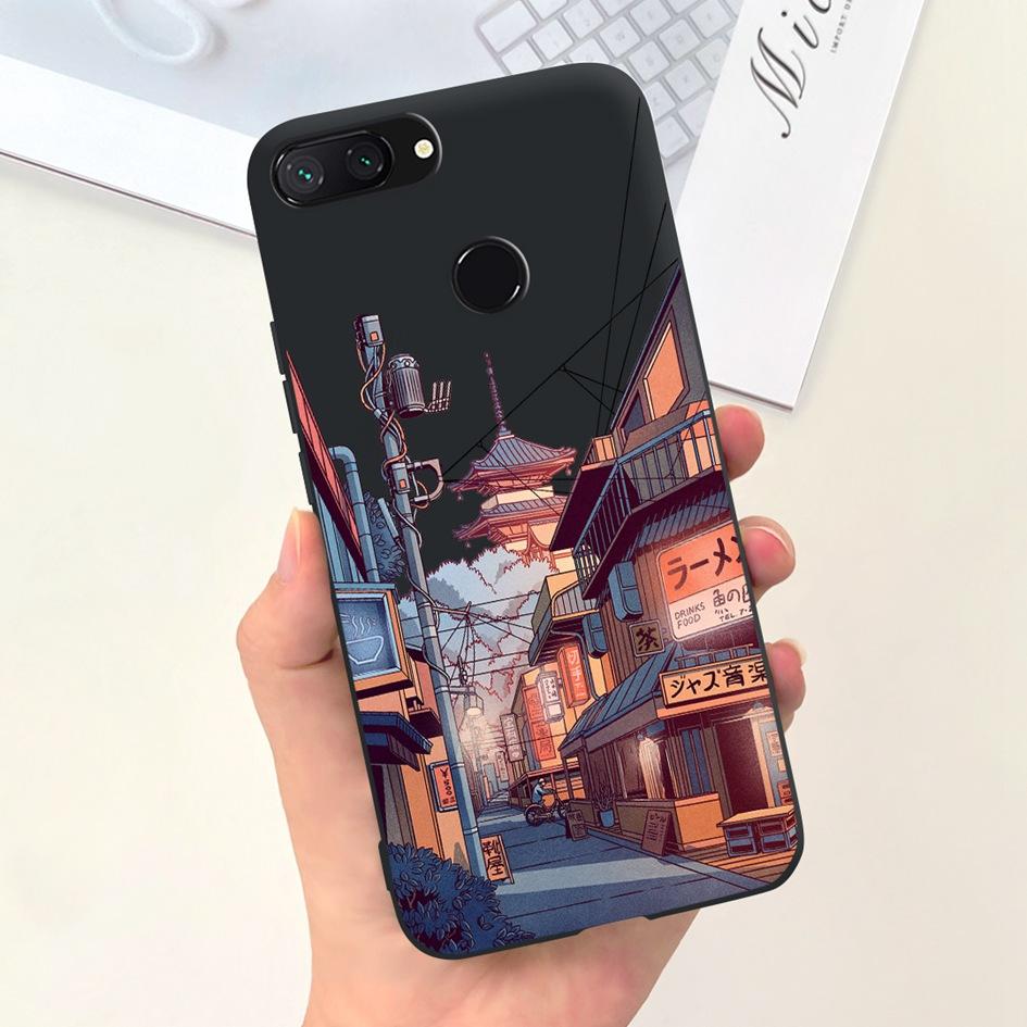 For Xiaomi Mi 8 Lite Case 6.26" Fashion Landscape Girls Bumper Soft Silicone Phone Cover For Xiomi Mi 8 Lite Funda Mi8Lite Pouch