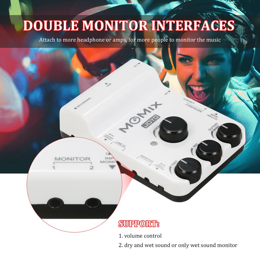 JOYO MOMIX USB-аудиоинтерфейсный микшер Портативный аудиомикшер Профессиональный звуковой микшер для ПК
