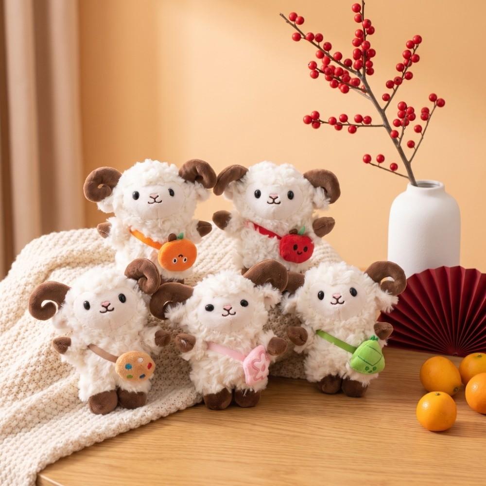 Lamb Mini Sheep Plush Keychain Cartoon Soft Lamb Doll Ornament Sheep Plush Pendant Kids Gift