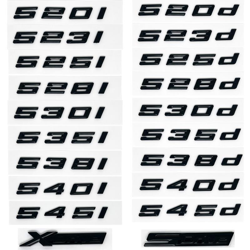 Para BMW 5 Series E39 E60 E61 F10 F11 G30 520d 523d 525i 528i 530e 535i 540e estilo de coche maletero letra emblema tapa trasera