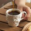 Rock Texture Ceramic Mug - Espresso, Tea, and Milk Cup with Creative Handle Design
