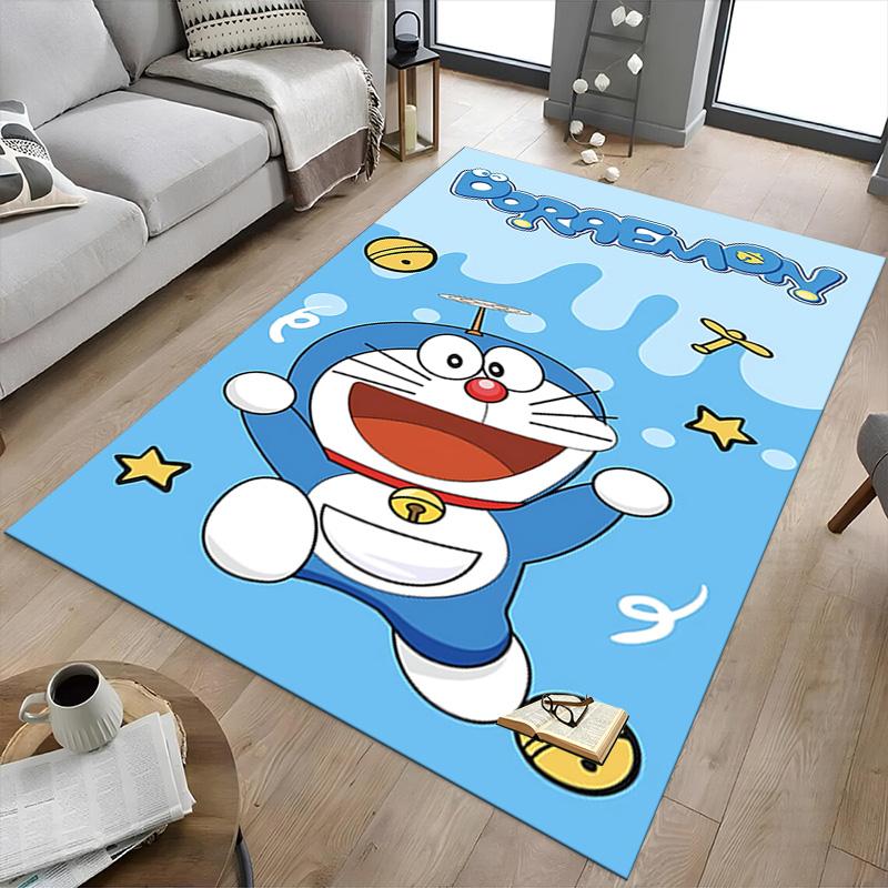 1pc Doraemons Joyful Adventure Carpet for Playroom Bedroom Living Room Sofa Home Decor,kids Game Area Rug Non-slip Floor Mat Y7281