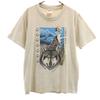 90s Made In USA Old Wolf Print Short Sleeve T-shirt Men's Used