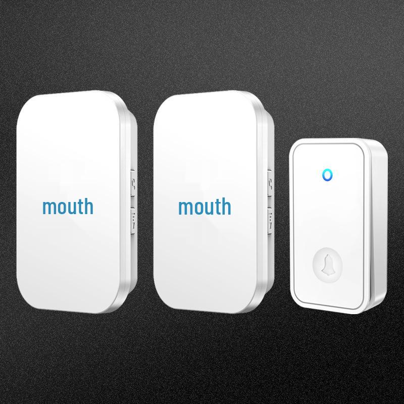 Wireless Doorbell Kit: One Transmitter, Two Long-Range Receivers, Waterproof, Smart Self-Powered, Ideal for Elderly Call.