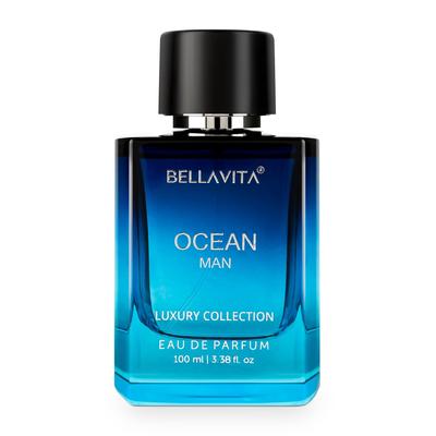 Bella Vita Luxury OCEAN Aquatic Eau De Parfum для мужчин с морскими нотами, орхидеей и мускусом, 100 мл