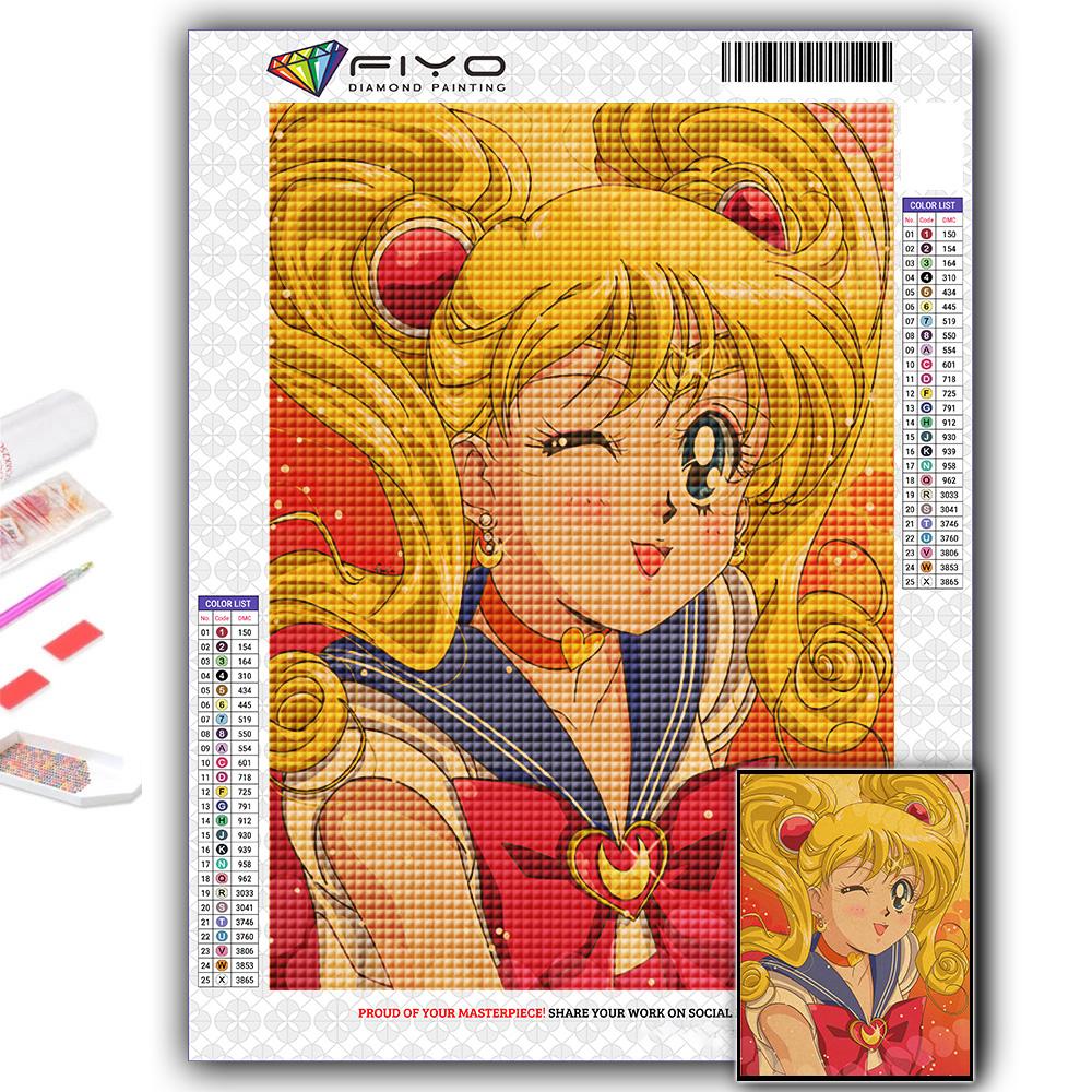 5D Алмазная картина Сейлор Мун DIY Алмазная вышивка Горный хрусталь Украшение дома