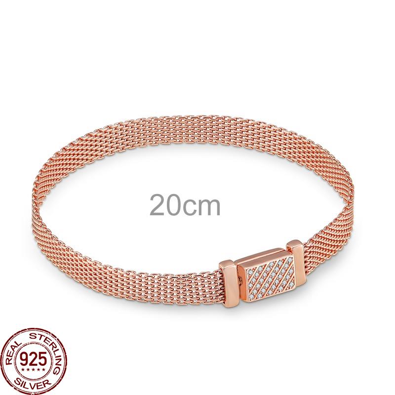 Женская цепочка-зажим из стерлингового серебра 925 пробы с сеткой, круглая подвеска в виде бабочки, подходит для оригинального браслета из сетки своими руками