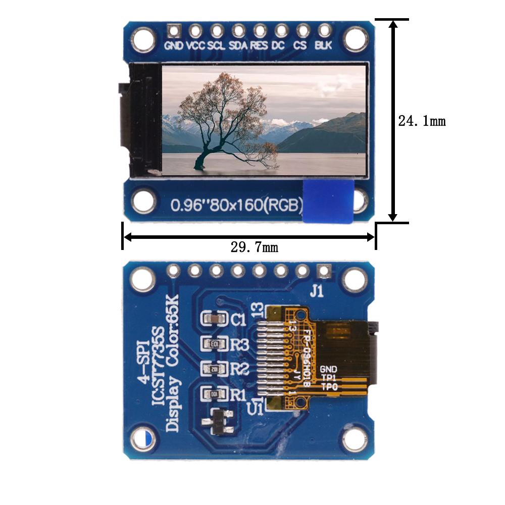 TFT Дисплей 0.96 1.3 1.44 1.8 дюйма IPS 7P SPI HD 65K Полноцветный LCD Модуль ST7735 / ST7789 80*160 240*240 (Не OLED) Для Ардуино