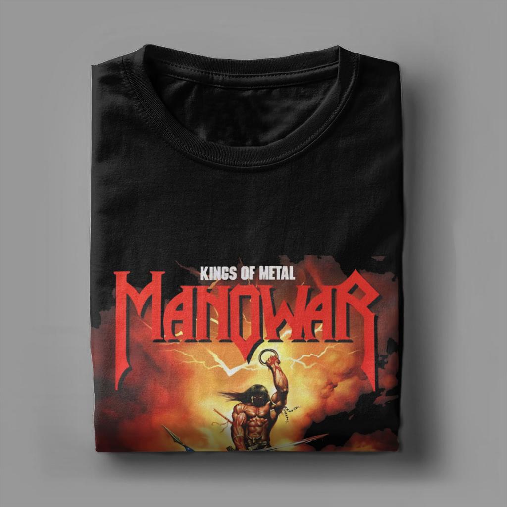 Короли металла mano war тур 2026 cobaaja Manowars Футболка Мужская Хлопок Новинка Футболка С круглым вырезом Футболка с коротким рукавом Топы