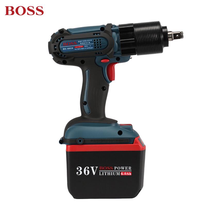 BOSS BS-6018 36V Cordless Brushless Impact Wrench & Hammer Drill CN plug (adapter included)