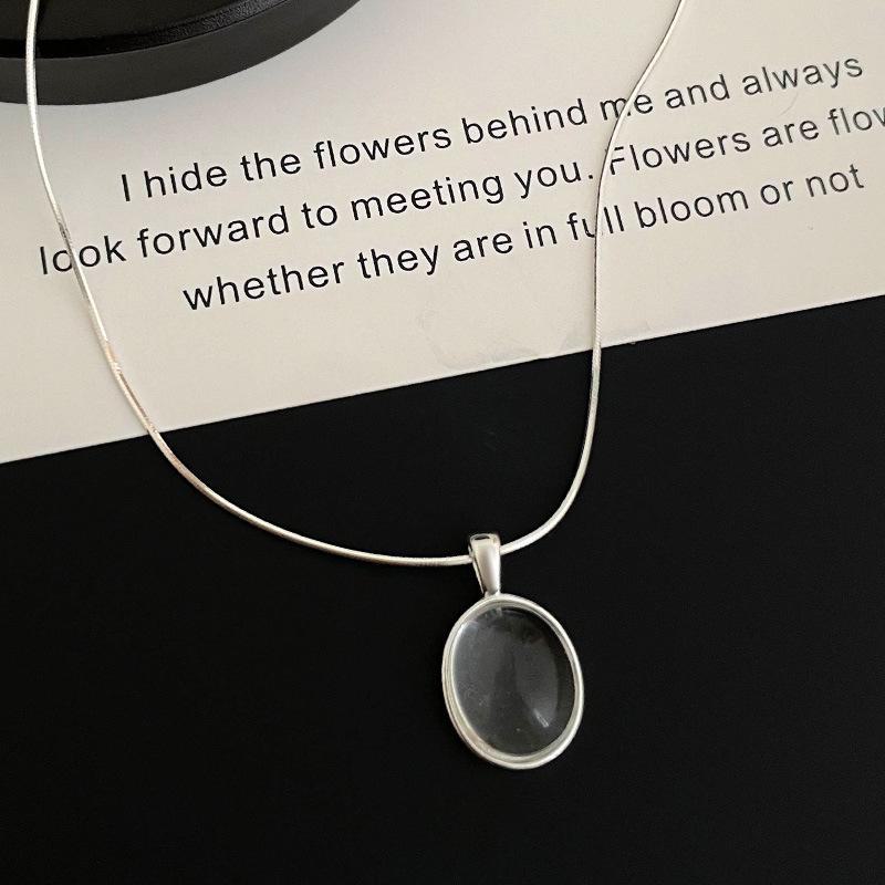 Ожерелье из овального аквамарина и лунного камня Banyan Tree S925 Silver - уникальная цепочка на ключицу для девушки 