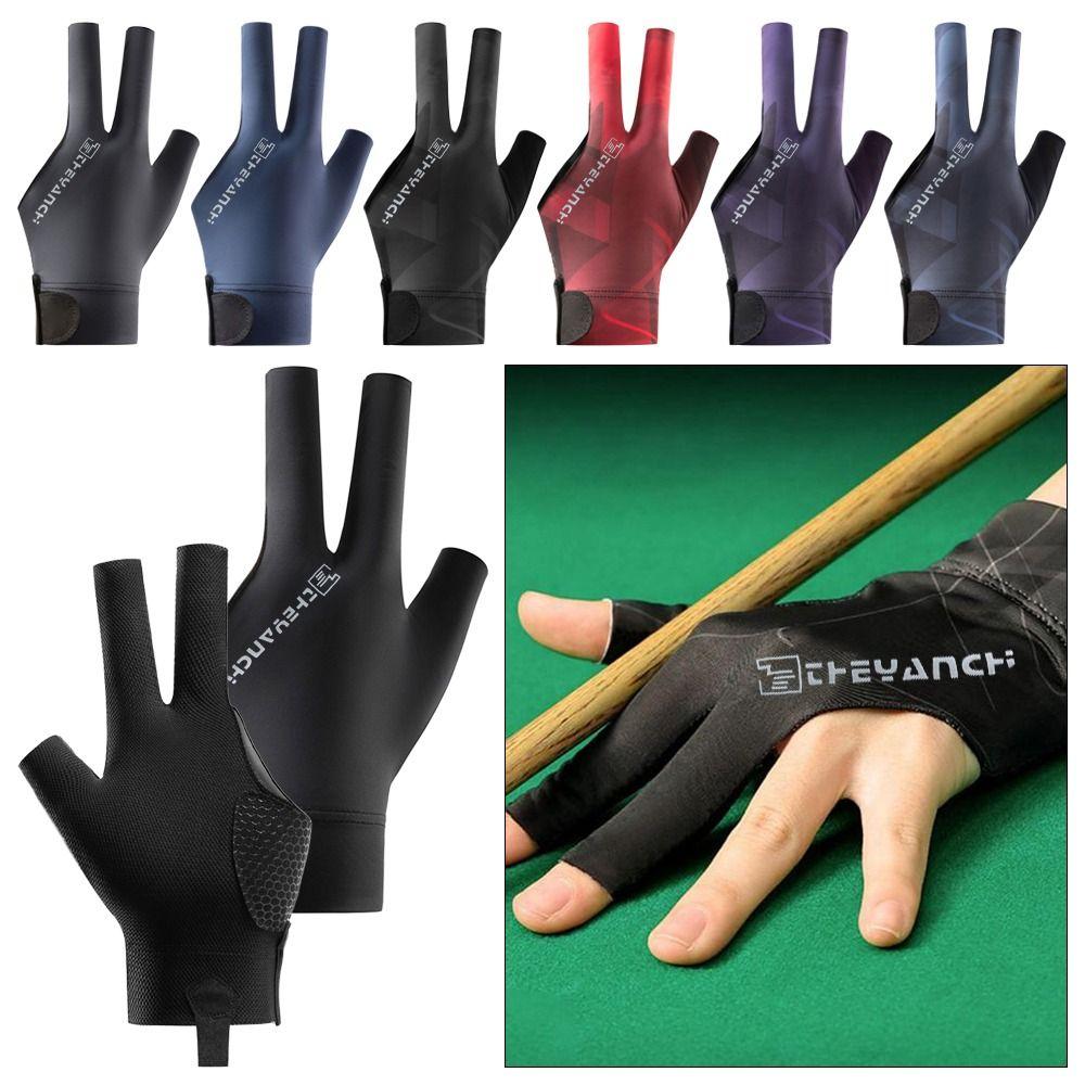 1 шт. Эластичная ткань Перчатка на три пальца Нескользящие наклейки Аксессуар для снукера Бильярд