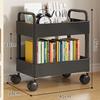 2 Tier Mobile Cart Organizer for Kitchen Bathroom Bedroom with Casters Storage Rack Trolley Home Accessories