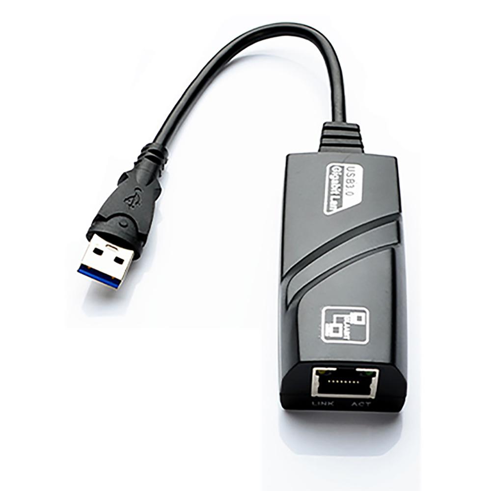 Черный USB 3.0 Gigabit Ethernet RJ45 1000 Мбит/с Сетевой адаптер для Windows PC Mac
