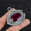 Кулон с ограненным кашмирским рубином, подвеска ручной работы из настоящего драгоценного камня, подвеска из стерлингового серебра 925 пробы, дизайнерская подвеска, ювелирные изделия с кашмирским рубином, подарки для мамы