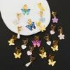 20Pcs Braid Hair Accessories, Alloy Braided Hair Clips with Butterfly Heart Flower Pendants, Spiral Design Hair Buckles
