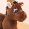 Cute Cartoon Plush Horse Doll Keychain Miniature Stuffed Animal Keyring Bag Pendant Stress Relief Toy